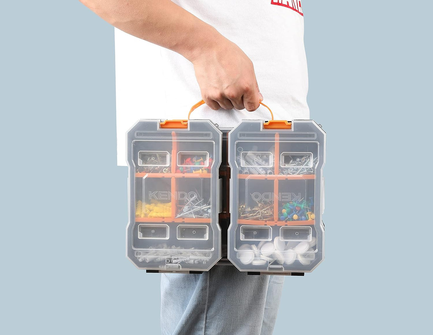 3-teiliges Sortierboxen-Set für Kleinteile, 32 Fächer Set 3-teilig