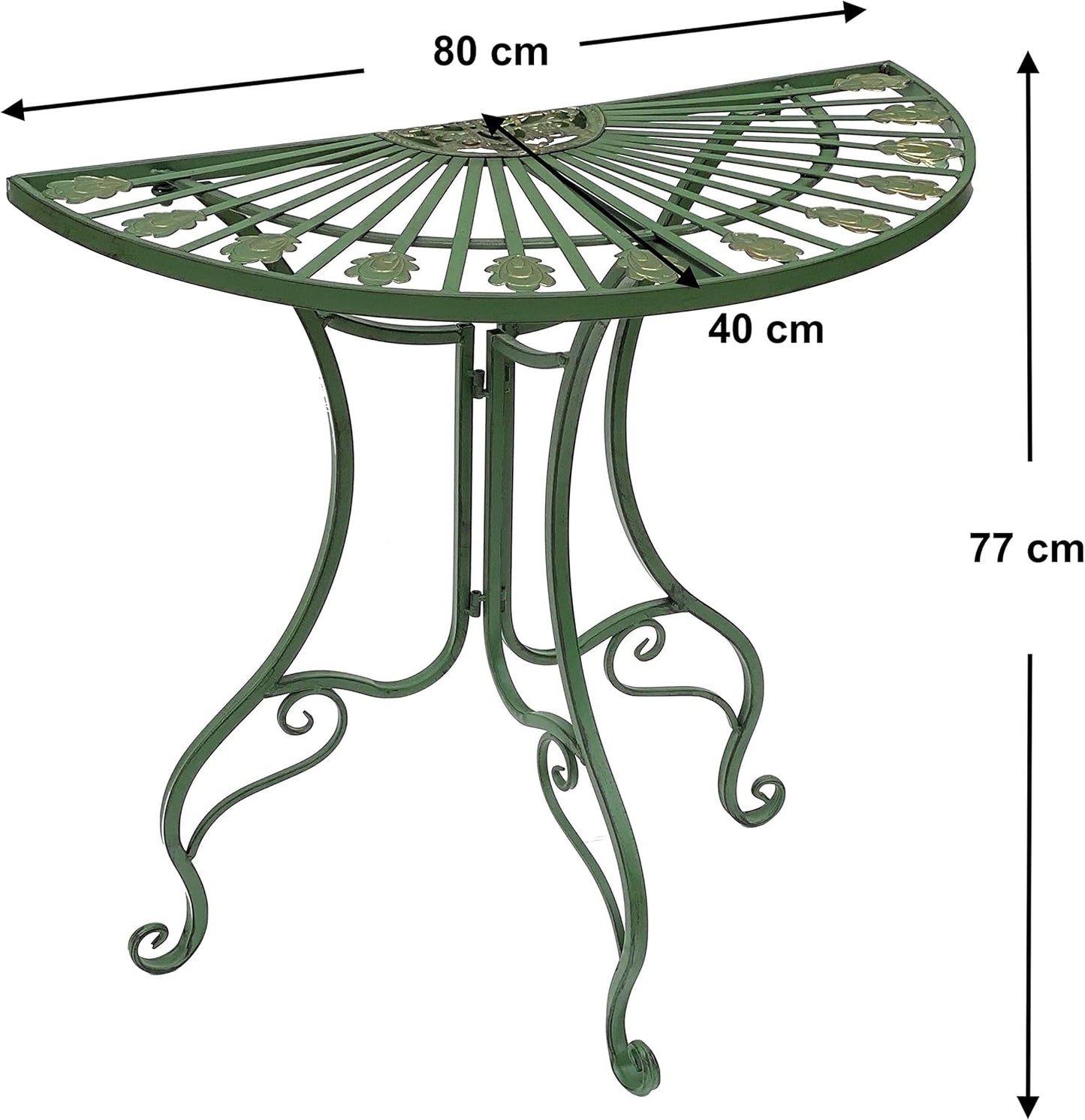 Halbrunder Gartentisch