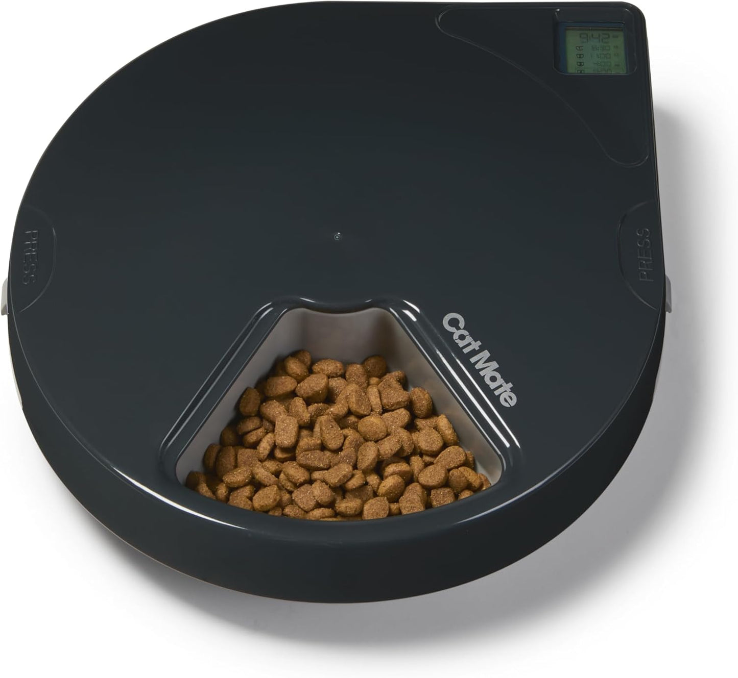 Automatischer Futterautomat mit Timer und Kühlakkus, 5 Näpfen, Grey – 5 Bowl Feeder