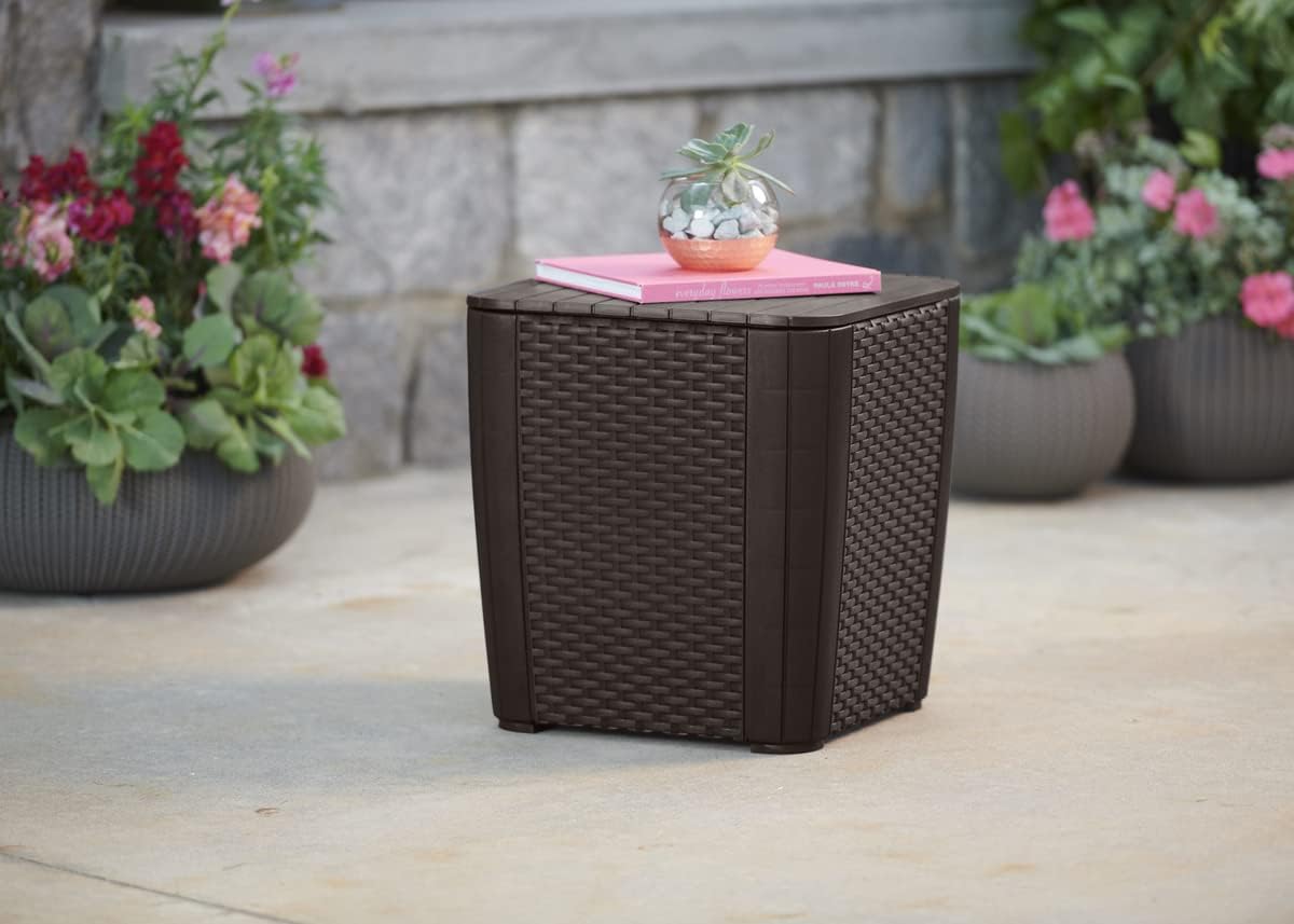 Gartentisch mit Stauraum und abnehmbarem Deckel Madison