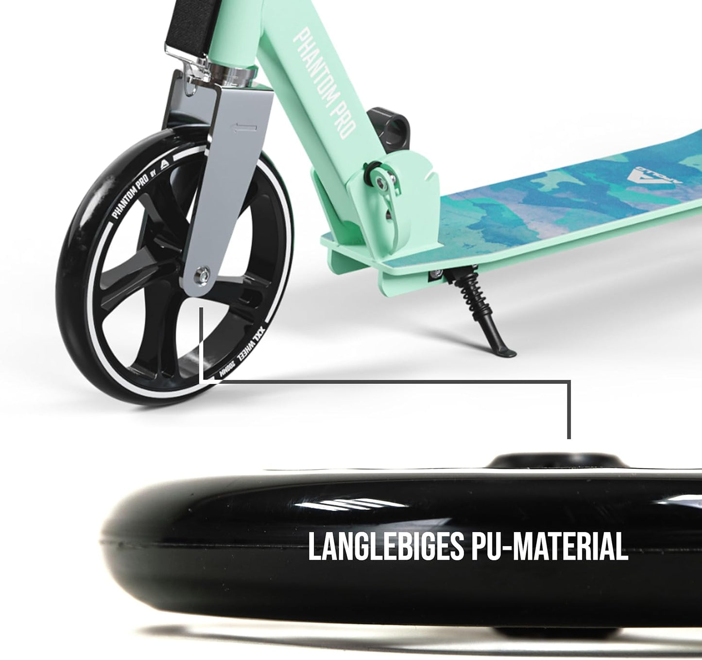 City Scooter Ersatzräder-Set, Ersatzräder 200mm - SCHWARZ