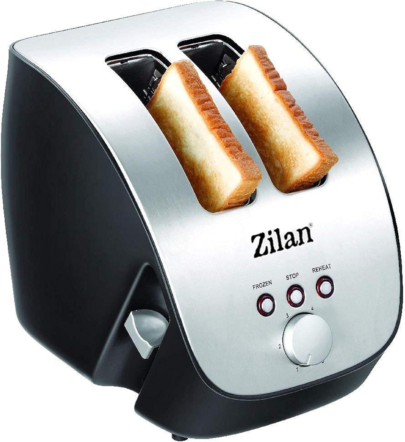 Edelstahl-Toaster mit 2 Scheiben, Edelstahl