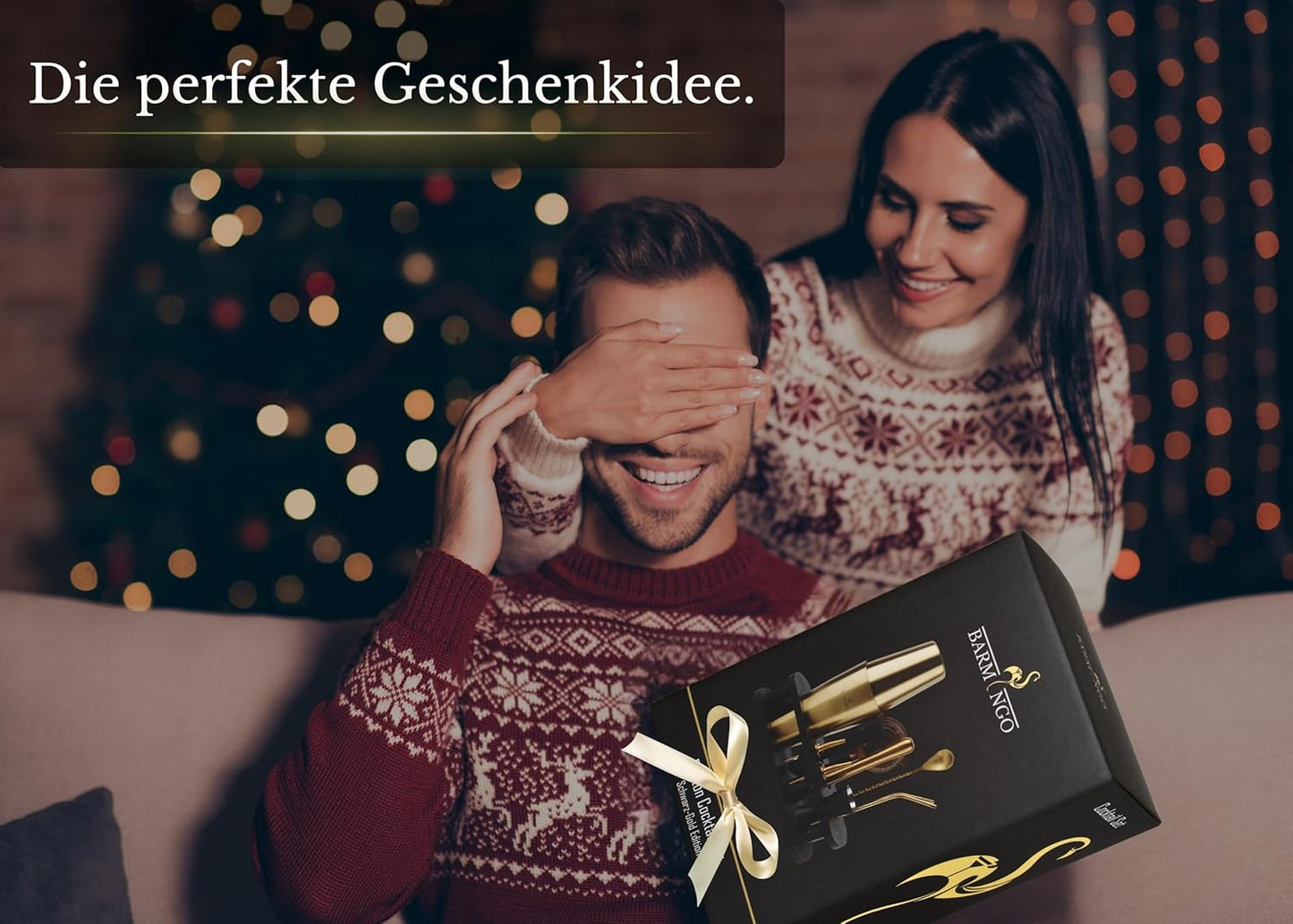 11-teiliges Cocktail-Shaker-Set, Schwarz-gold