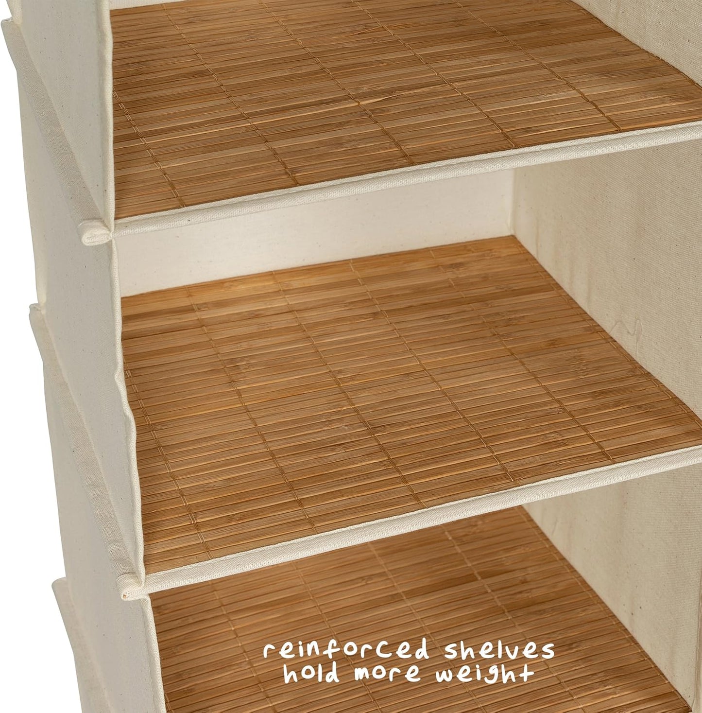 Hänge-Organizer mit 6 Fächern, Hanging Closet Organizer Bamboo