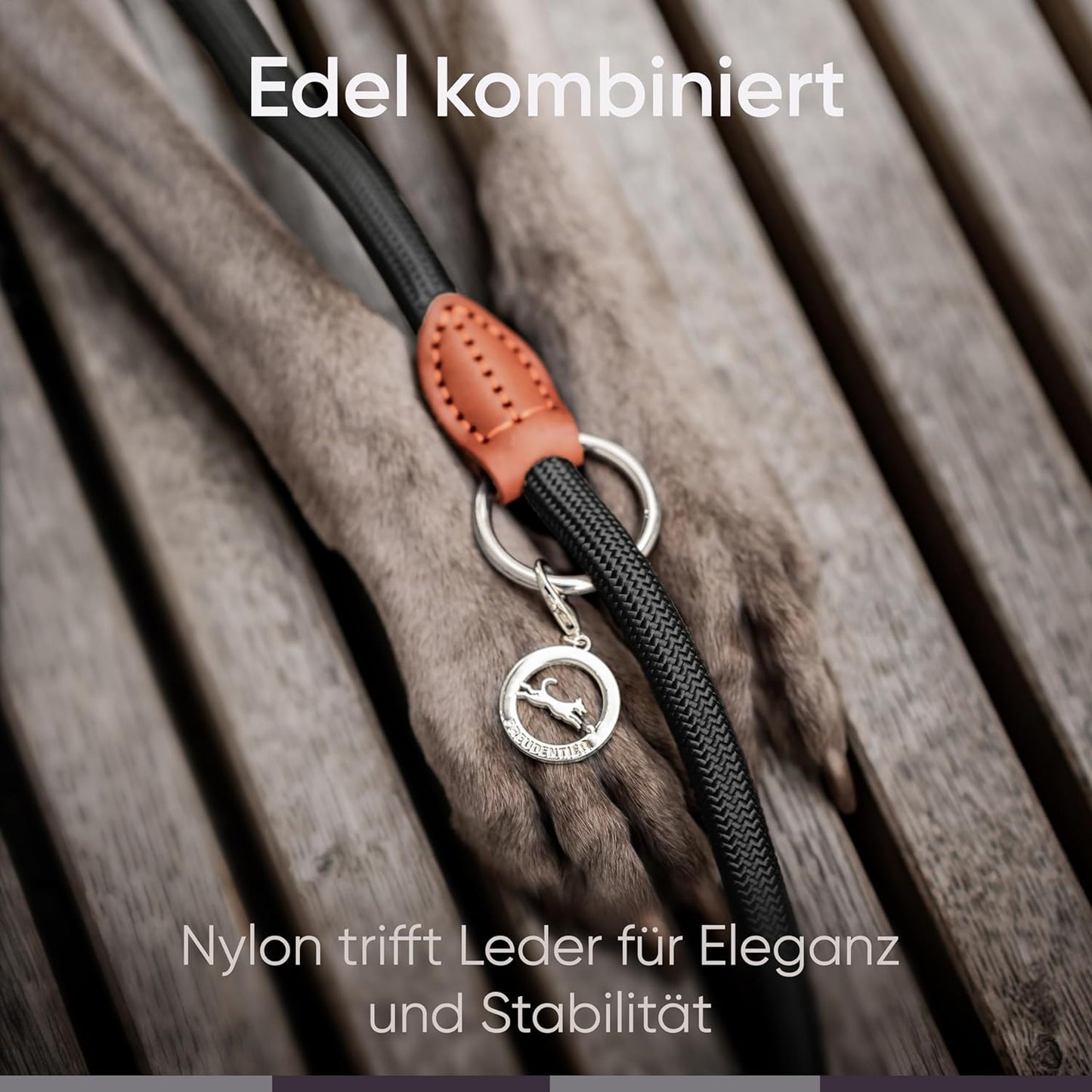 Verstellbare Führleine, Schwarz