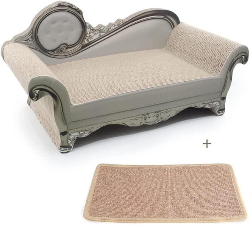 Kratzsofa mit Kratzpad und Katzenminze, Weiß
