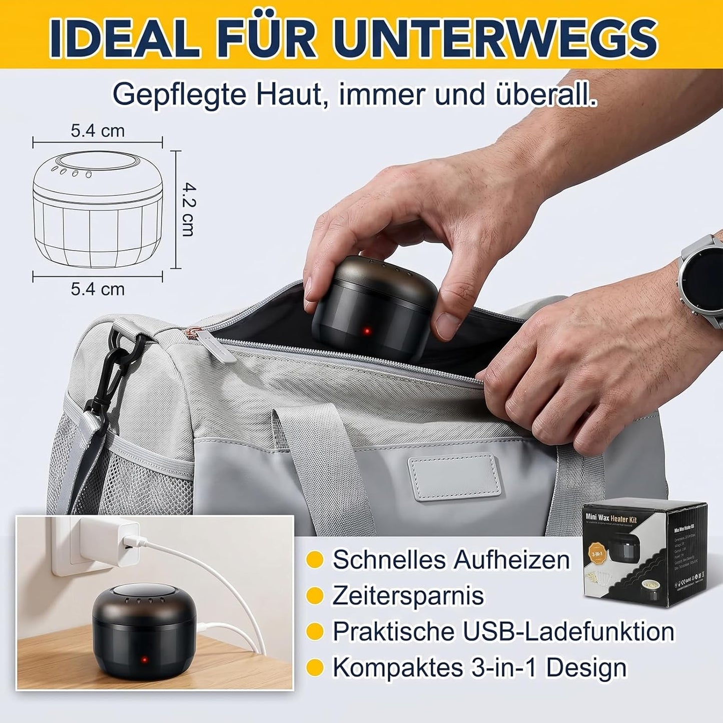 Nasenhaar Waxing Set mit Mini Wax Maschine