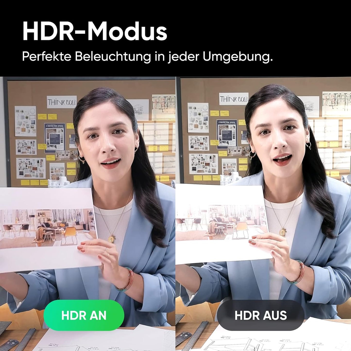 PTZ 4K Webcam mit KI-Tracking und Gestensteuerung, Standard
