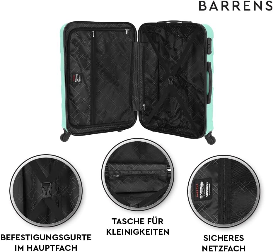 Hartschalenkoffer mit Zahlenschloss, gross - XL / Minze