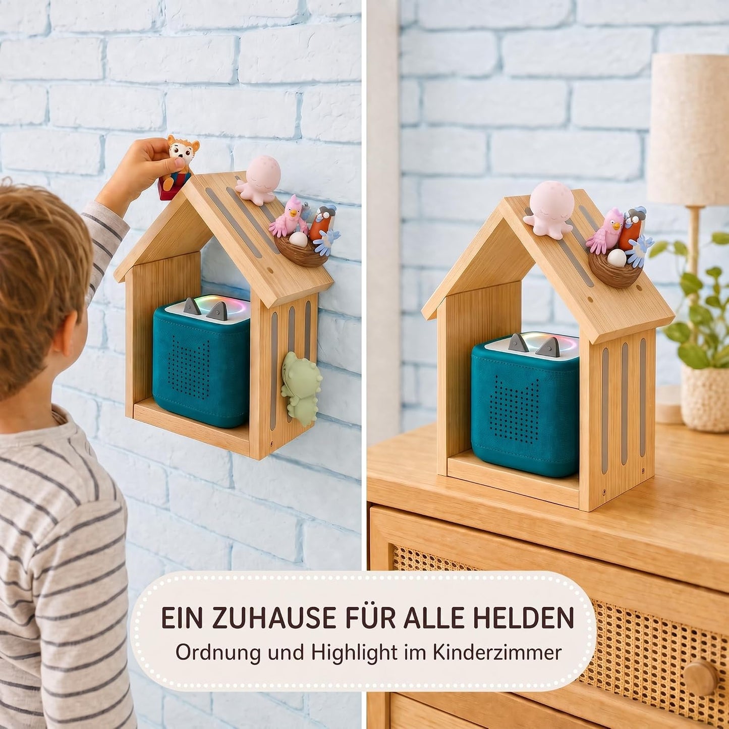 Tonie-Regal, Holz Haus