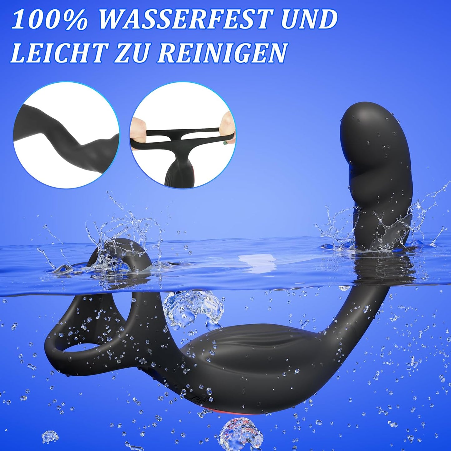 Analvibrator mit Penisring für Prostata Stimulation