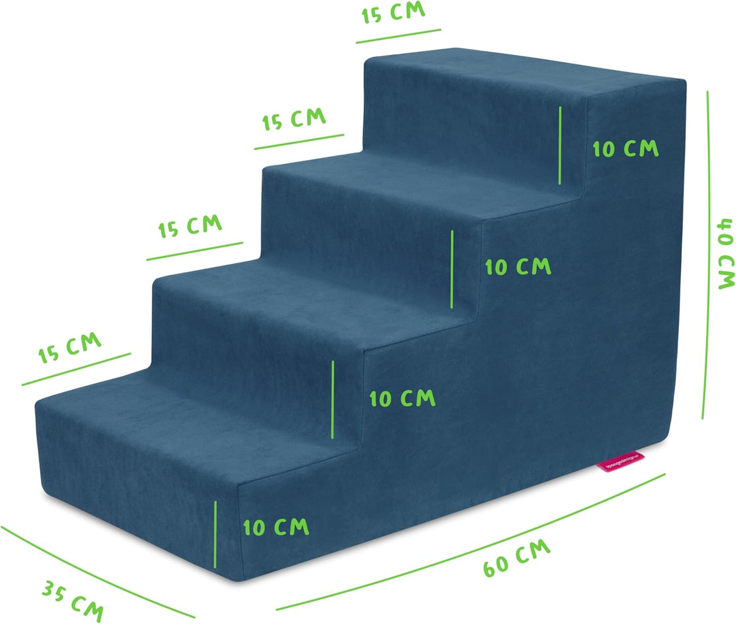 Haustiertreppe mit Antirutsch-Boden, 4 Stufen, Waschbar