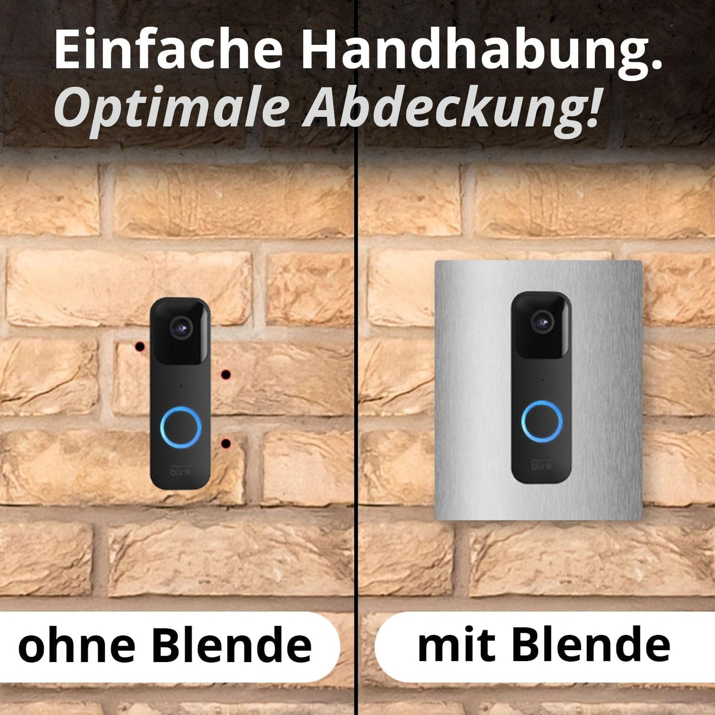 Blende für für Blink Akku-Videotürklingel, 140 mm x 175 mm