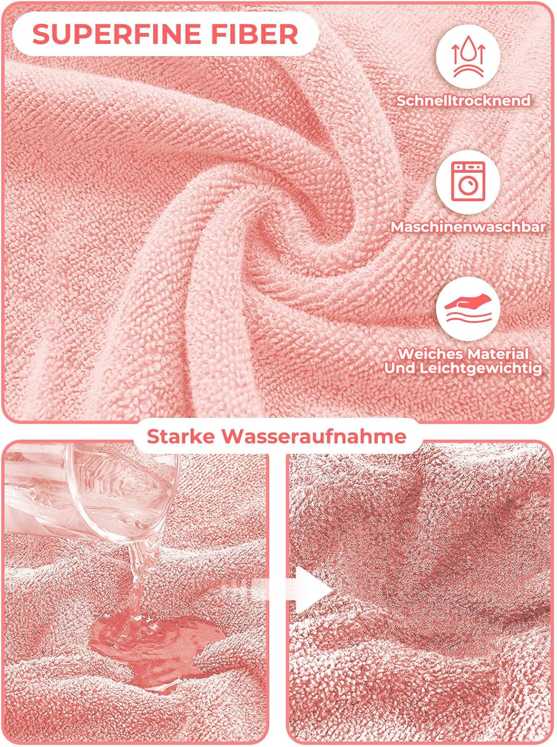 Hundebademantel mit Klettverschluss, XL Schweinchen