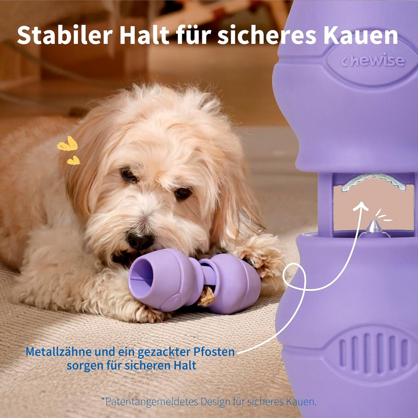 Bully Stick Halter für Hunde, Lila Standard