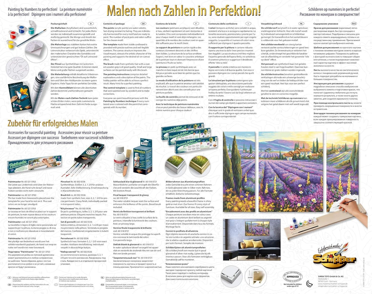 Malen nach Zahlen Lavendelfelder