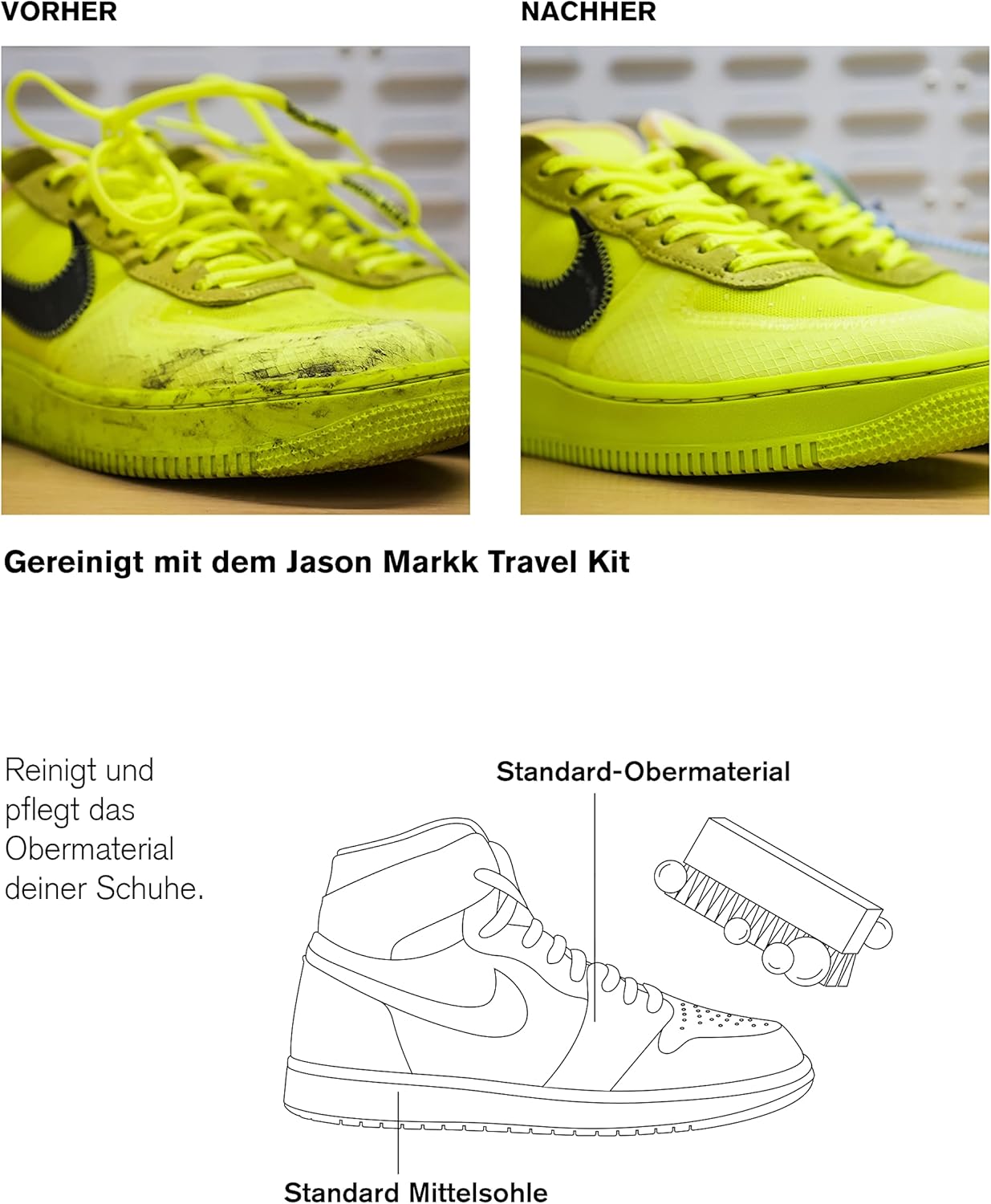 Reise-Schuhreinigungsset mit Premium-Zubehör, Reise-Set