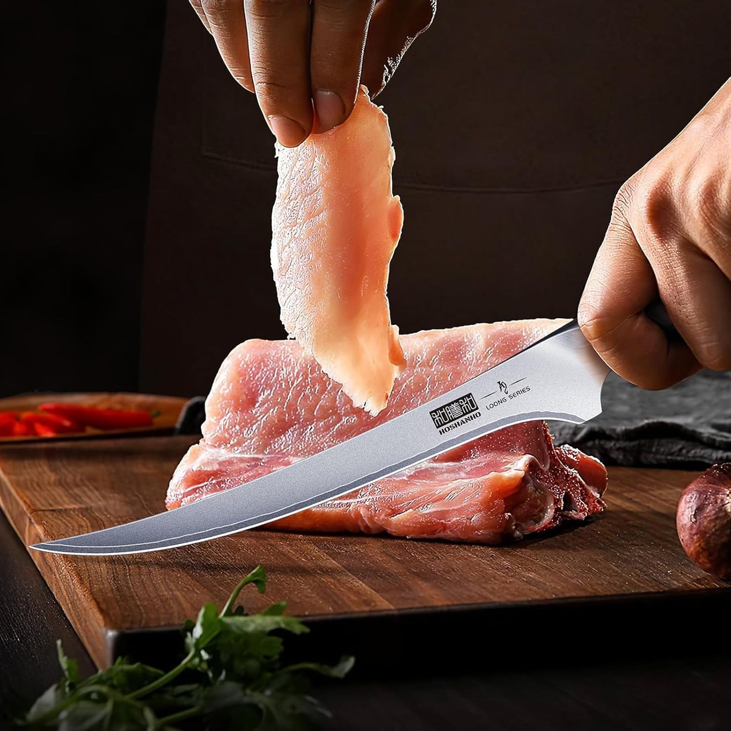 Filetier- und Ausbeinmesser mit Pakkaholz-Griff, 9 inch Fillet Knife