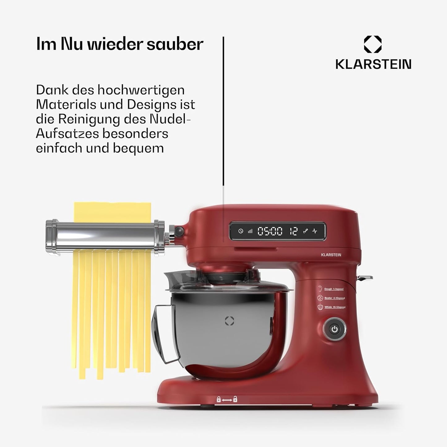 Nudelaufsatz für Küchenmaschine, Grau Chiara Nudel zubehör