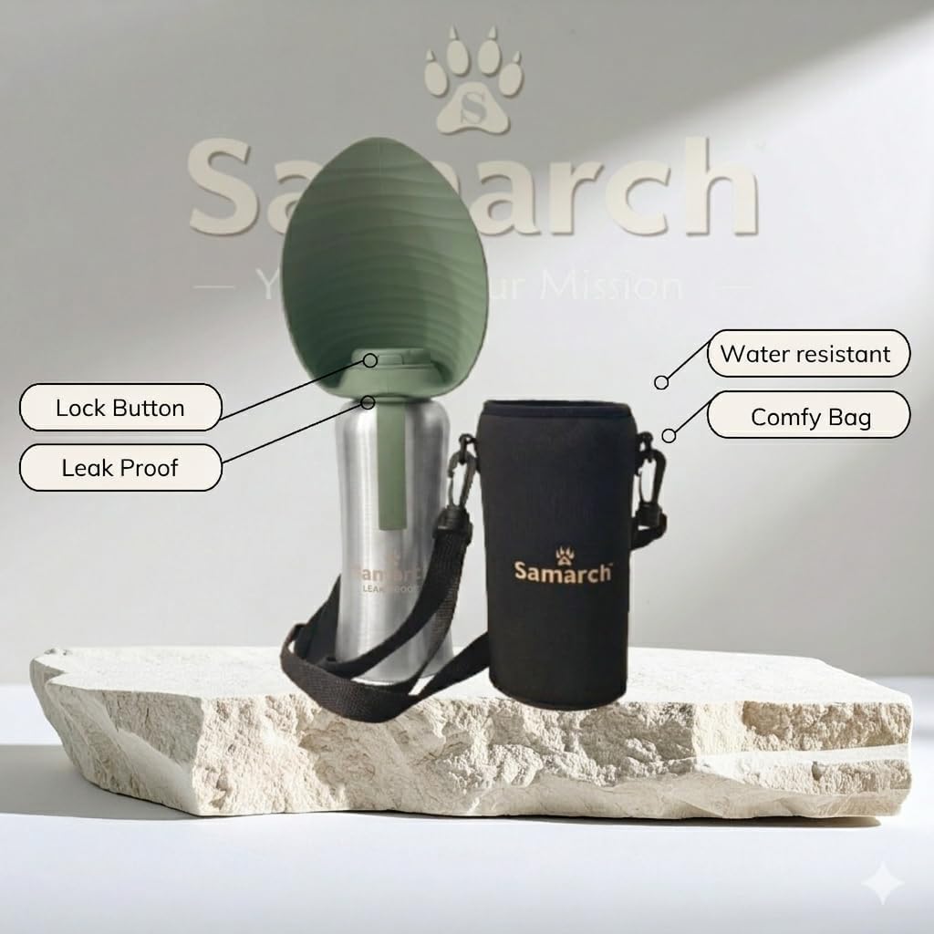 Hundetrinkflasche mit Umhängetasche