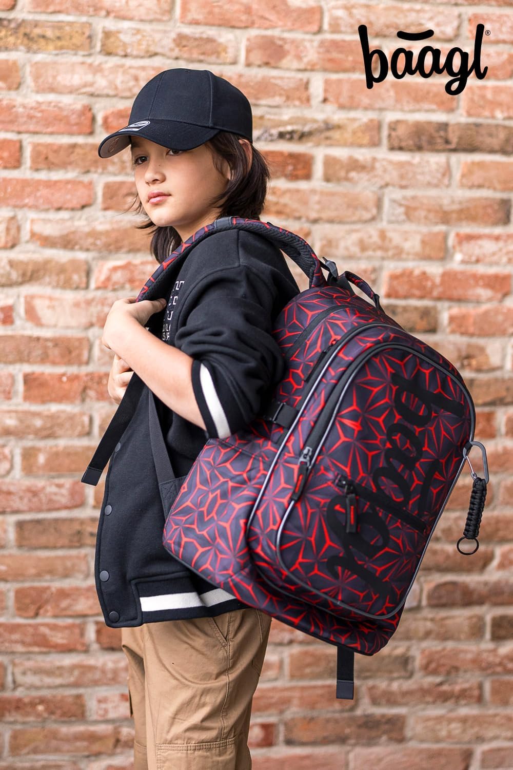 Schulrucksack-Set für Grundschüler (3-teilig), Red Polygon