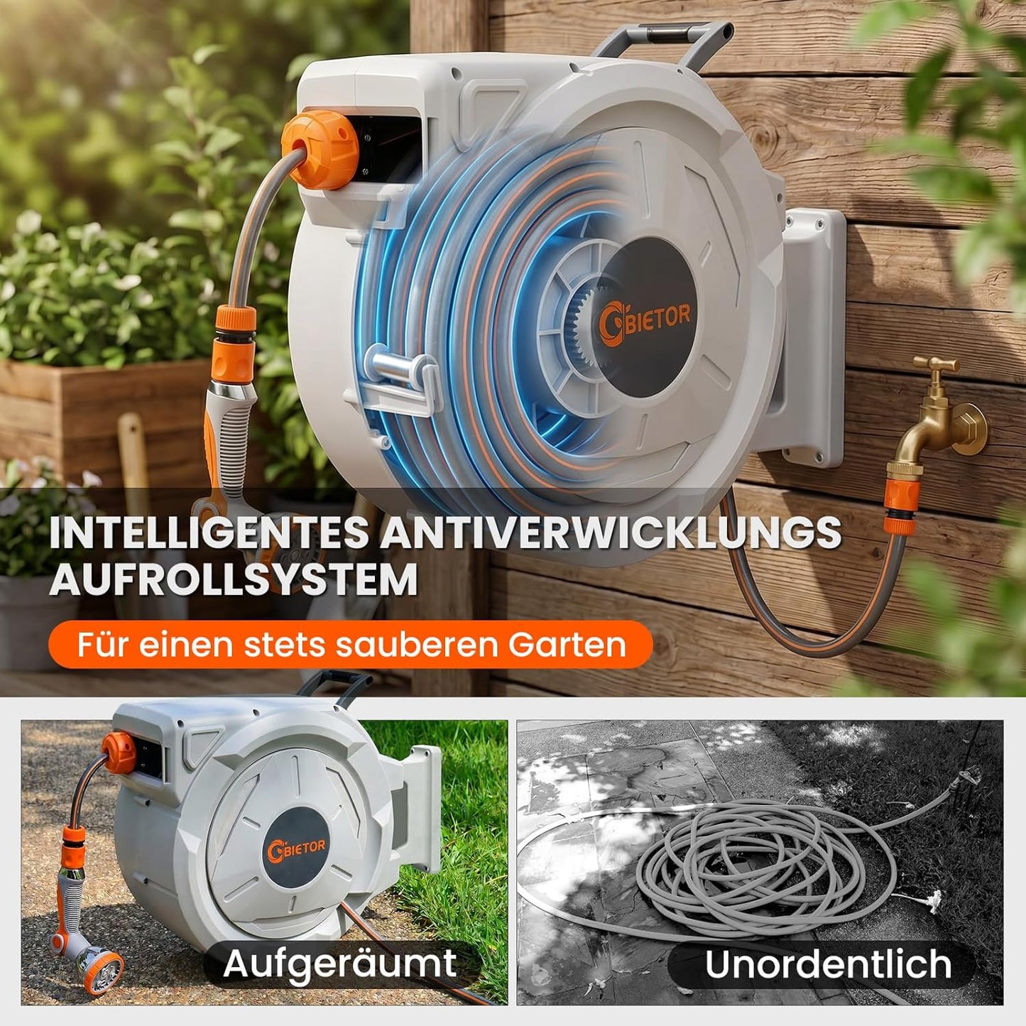 Schlauchtrommel mit Schwenkfunktion, 45M