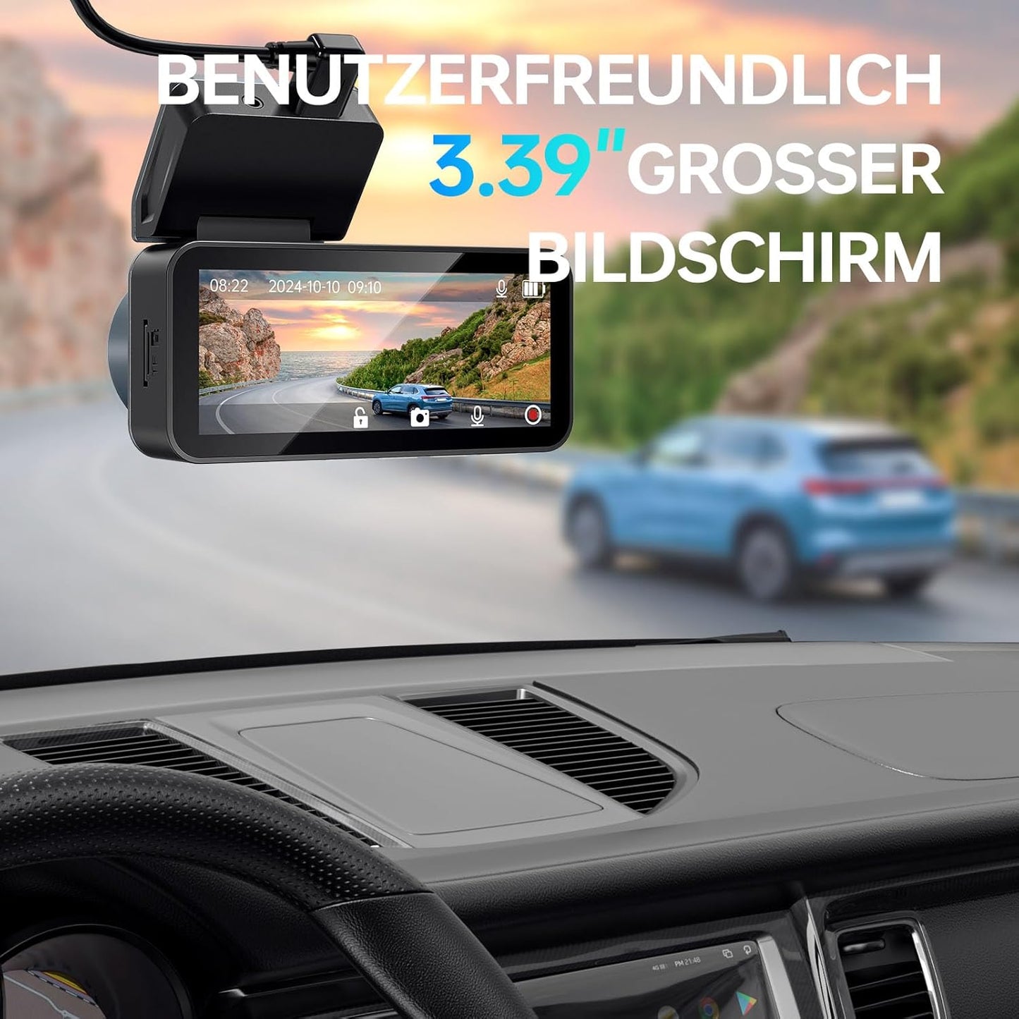 Dashcam Auto für Vorne und Hinten, 339CT