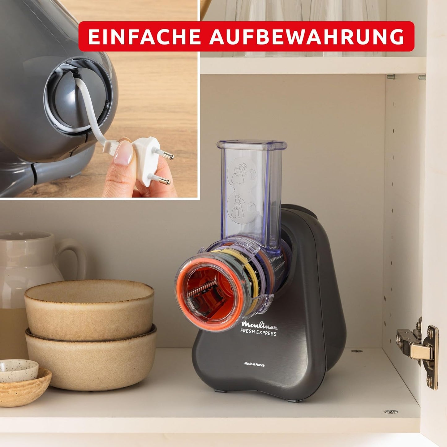 Elektrische Gemüsereibe Fresh Express, Fresh Express 5-in-1 | Grau