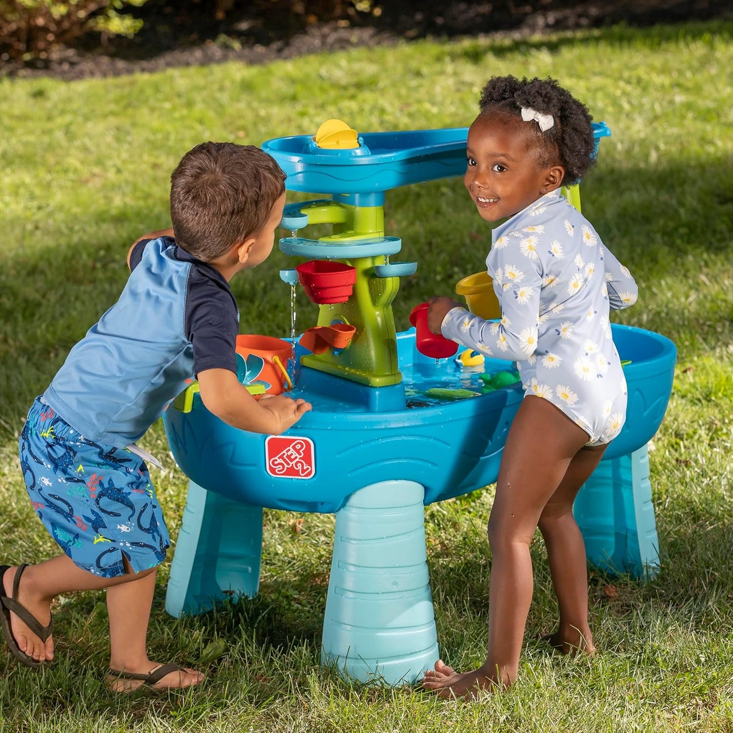 Wasserspieltisch mit Zubehörset, Blau