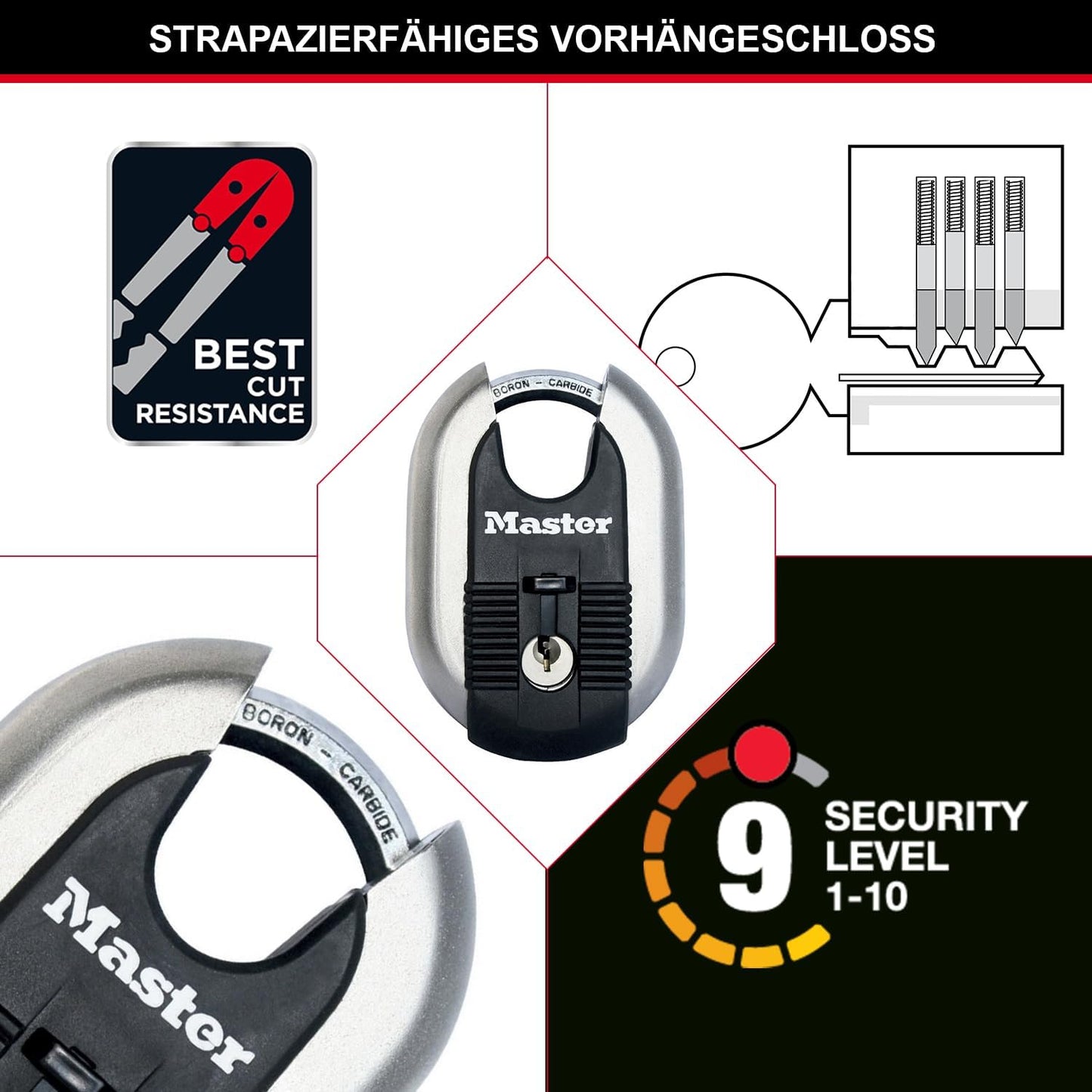 Disc-Vorhängeschloss M187EURD, 1er-Pack Large