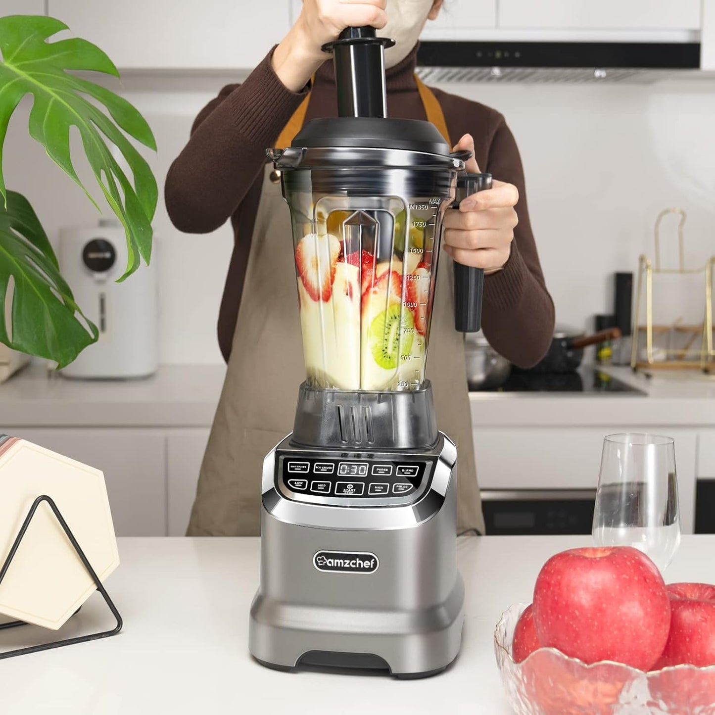 Hochleistungsmixer, Mattes Grau ; Standmixer