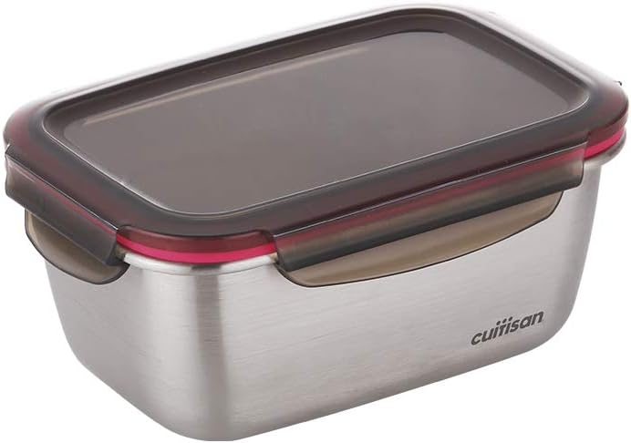 Cuitisan EC7-SS06 Frischhaltedose mit Clipverschluss, 18,4cm x 13,0cm x 8,3cm / 980ml