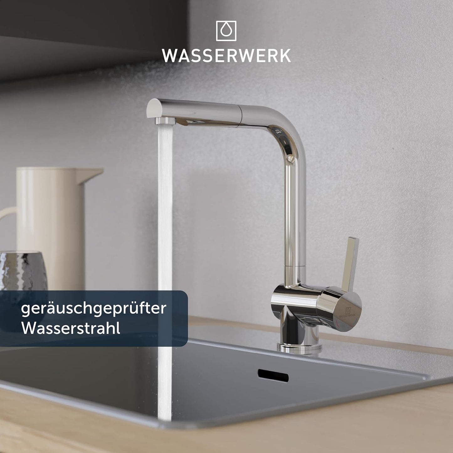 Spültischarmatur mit Ausziehauslauf, Chrom, Ausziehbar