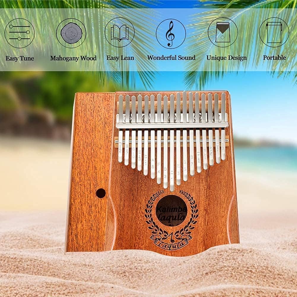 Kalimba Daumenklavier, Mahagoni mit Tragetasche
