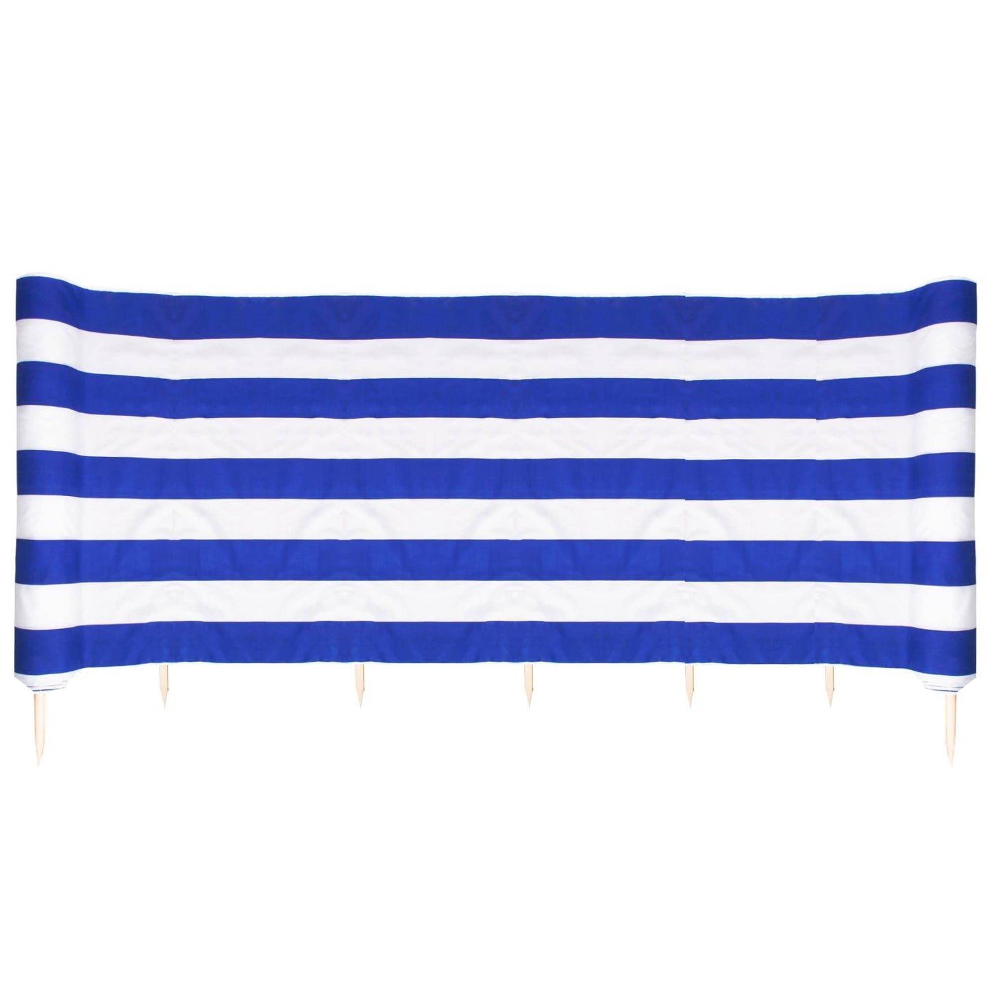 Wind- und Sichtschutz für Strand, 8 m, 8 m, weiss-dunkelblau