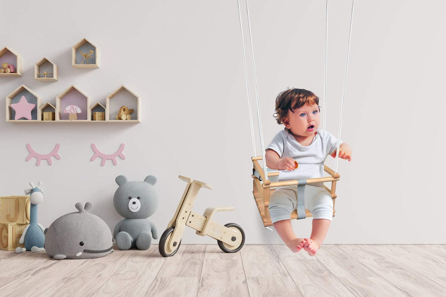 Babyschaukel 3in1, Grau