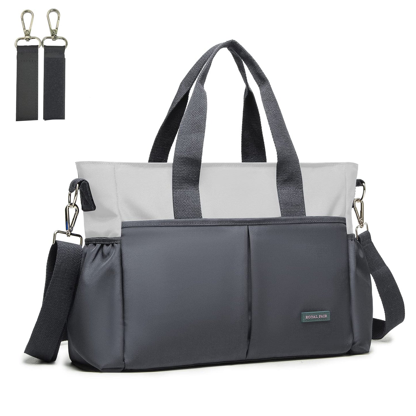 Wickeltasche mit Isoliertasche, 40 x 28 x 12.8 CM Grau