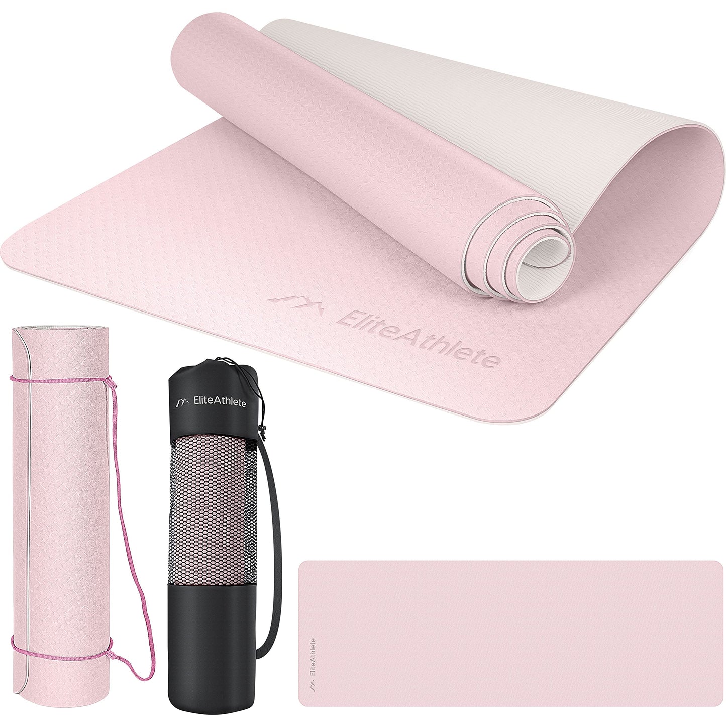 Yogamatte mit Transportgurt & Tasche, Spring Blooms - Light Sand