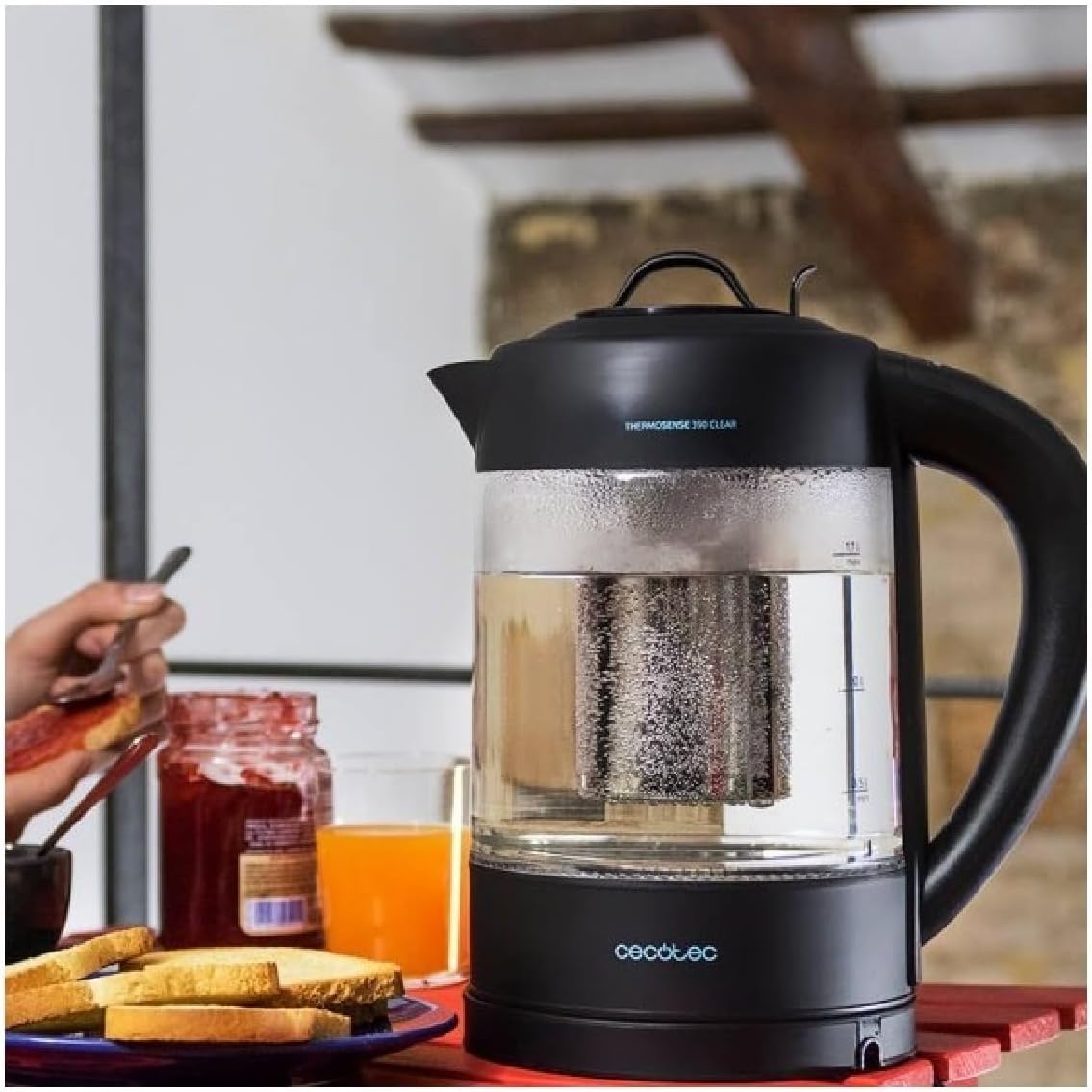 Wasserkocher mit Temperaturregelung, Edelstahl | 2 in 1 | Temperaturregelung wasserkocher
