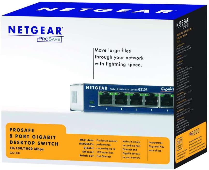 GS108GE, Switch, Unmanaged 8-Port