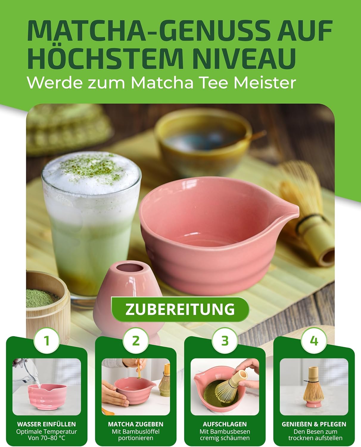 Matcha-Set, Rosa