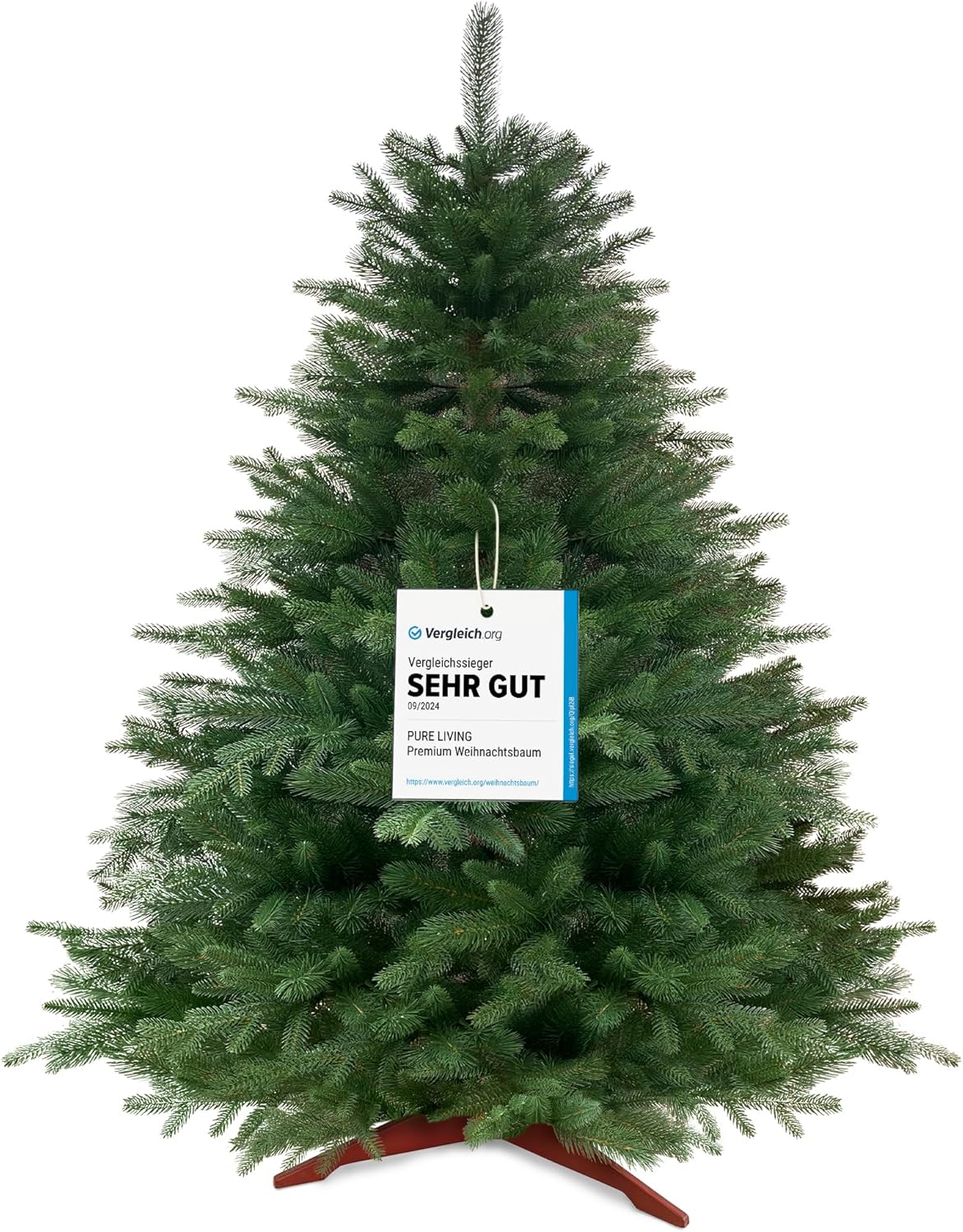 Künstlicher Weihnachtsbaum 90 cm mit Holzständer, 90 cm