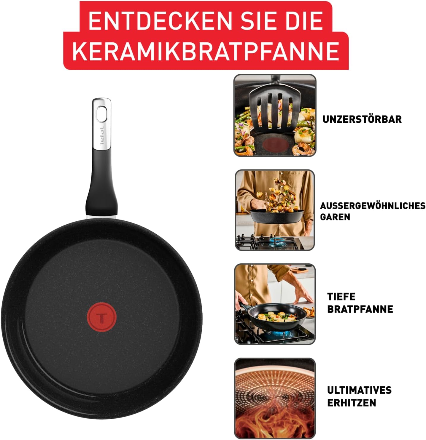 Keramikpfanne mit Fusioncore-Technologie, Keramik "Neu" - Bratpfanne 28 cm