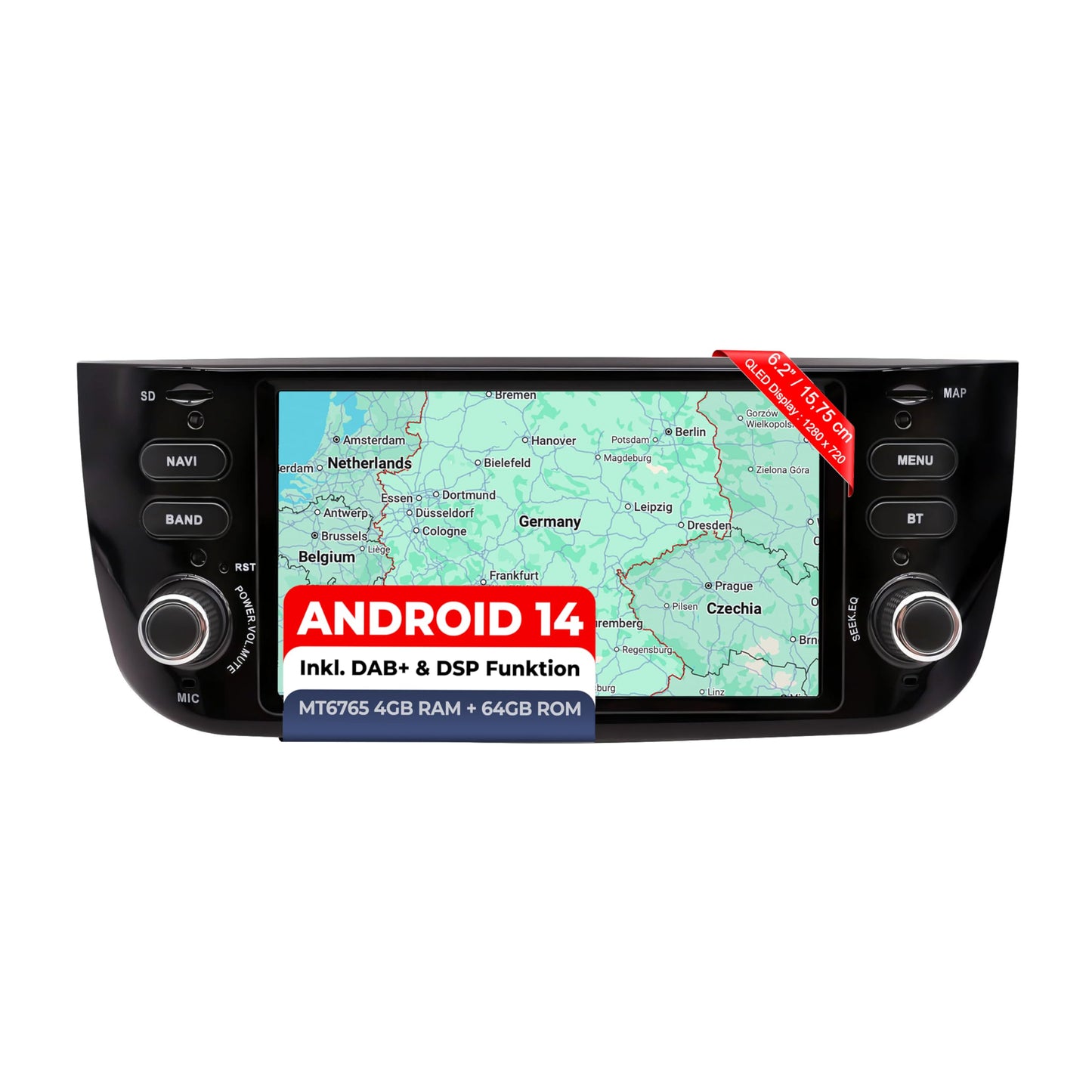 AFI6-L2 Android 14 Autoradio mit Navigation für FIAT Punto/Linea