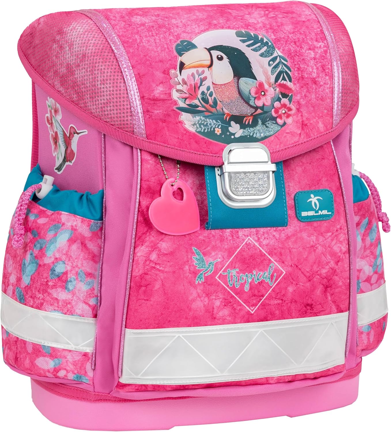 Schulranzen Set 4-teilig Classy (M Tropical Toucan), M Tropical Toucan