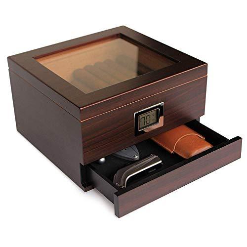 Humidor mit Hygrometer, Braun