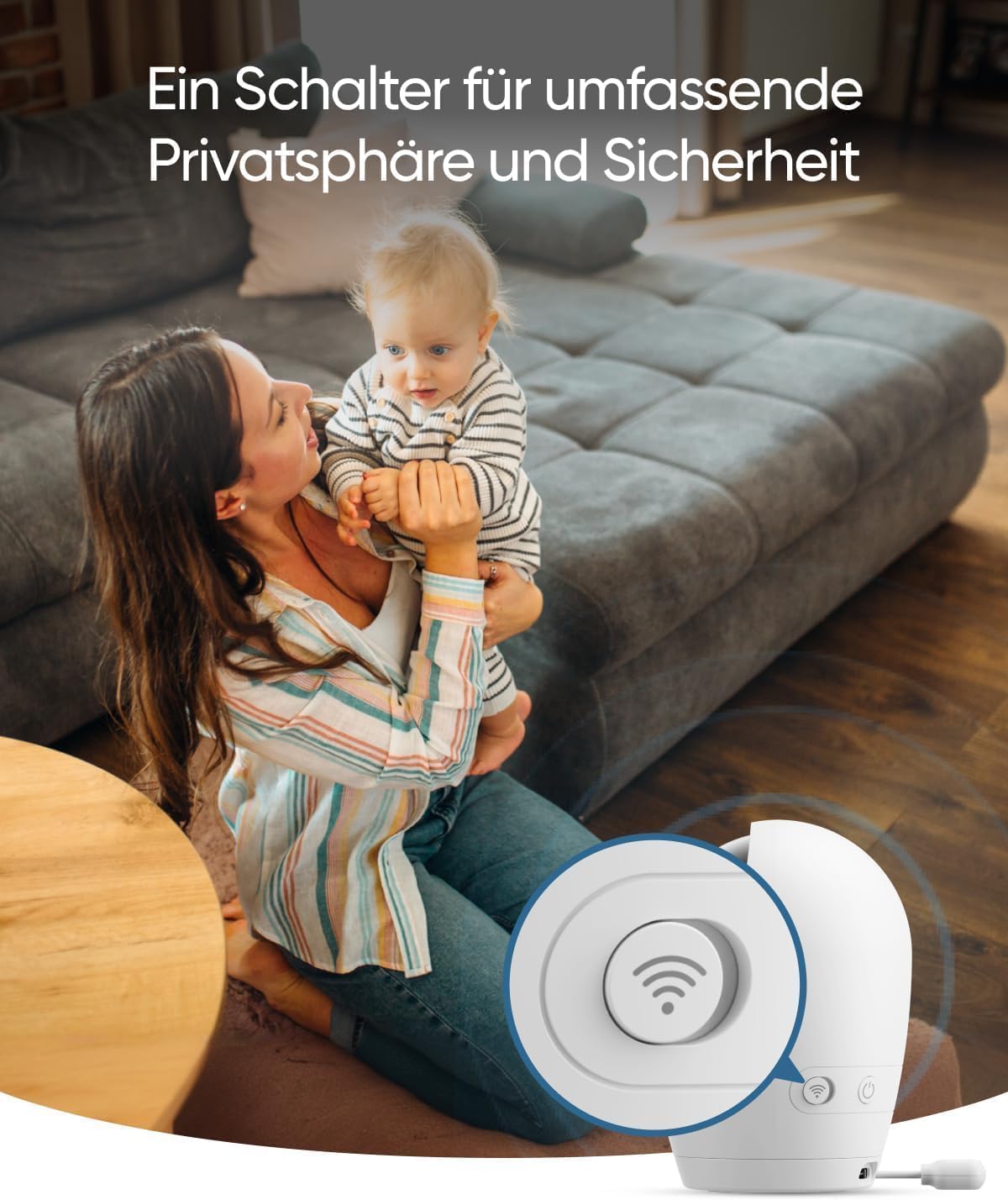 Babyphone mit Kamera E20 & App-Steuerung, 2K Babyphone E20