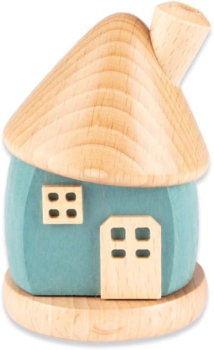 Kleines rundes Räucherhaus, 9cm rund Blau