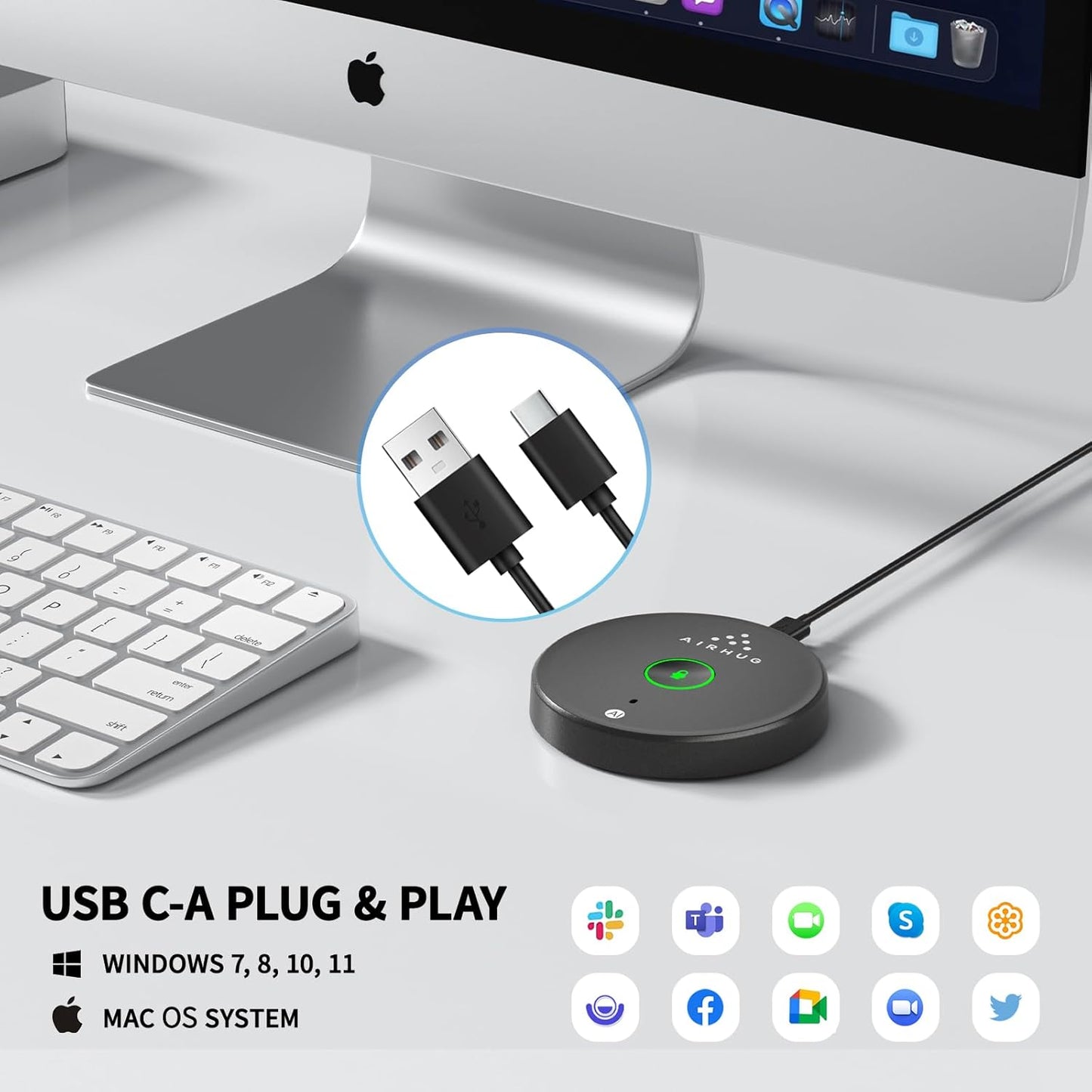 USB-Mikrofon mit AI-Rauschunterdrückung