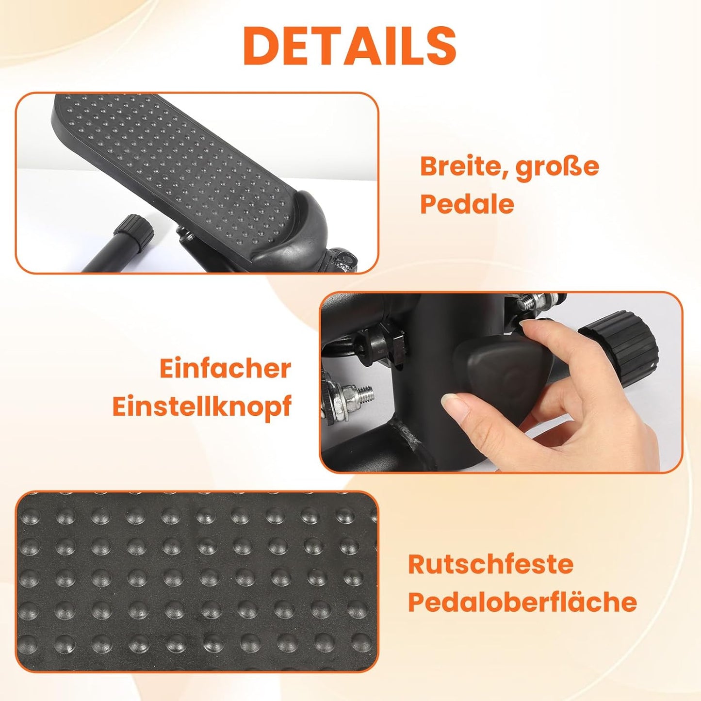 Mini-Stepper mit Widerstandsbändern